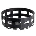 Tablecraft Forge Collection Galvanized Steel Black Round Basket, 10.25 x 10.25 x 4 inch