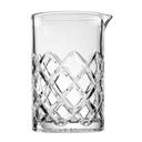 Tablecraft Waverly Collection Glass Diamond Cut Clear Mixing Glass, 20 Ounce Capacity -- 6 per case