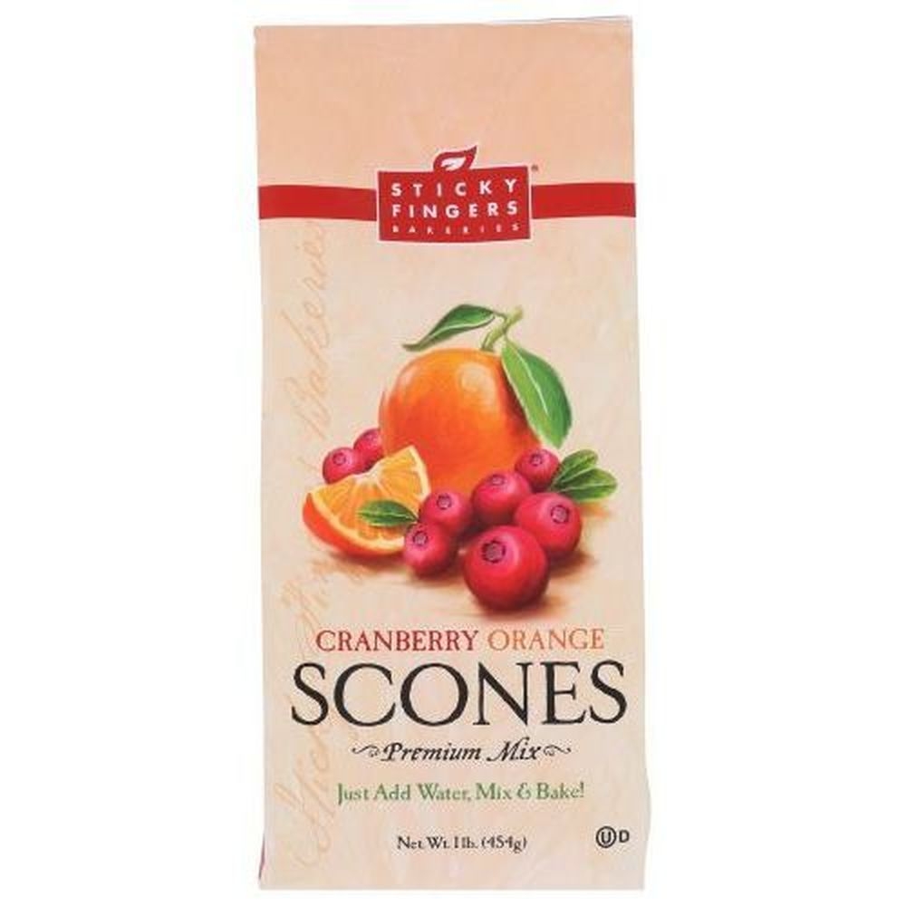 Sticky Fingers Cranberry Orange Scone Mix, 16 Ounce -- 6 Per Case