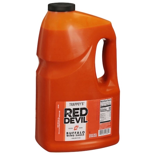 Trappeys Red Devil Buffalo Wing Sauce, 1 Gallon -- 4 per case.