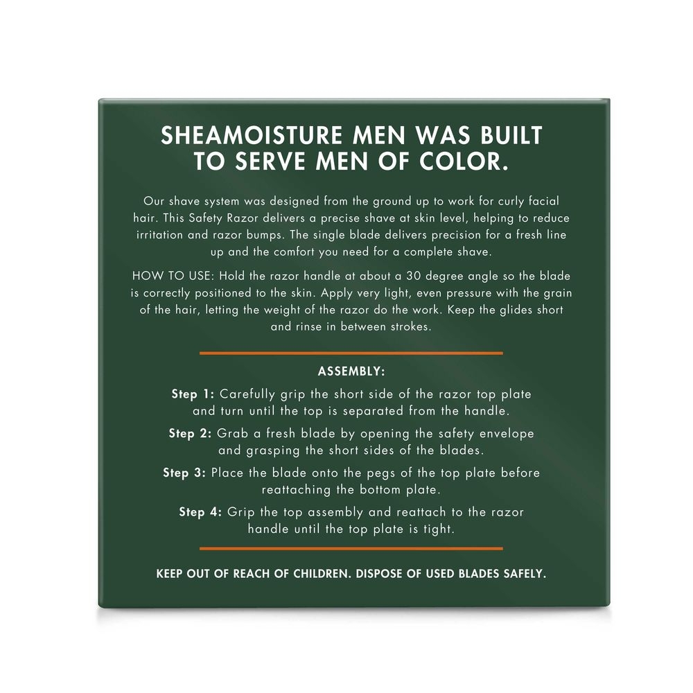 Shea Moisture Mens Razor Blade Refill for Single Blade Razor, 10 count -- 12 per case