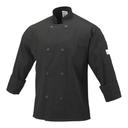 Mercer Culinary Millennia Black 8X-Large Unisex Cook Jacket with Traditional Buttons