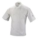 Mercer Culinary Millennia White Medium Unisex Short Sleeve Cook Jacket with Traditional Buttons