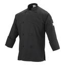 Mercer Culinary Black Medium Genesis Unisex Chef Jacket with Cloth Knot Buttons