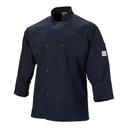 Mercer Culinary Millennia Navy Blue X-Large Unisex Cook Jacket with Traditional Buttons