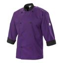 Mercer Culinary Millennia Purple with Black Large 3/4 Sleeve Unisex Cook Jacket