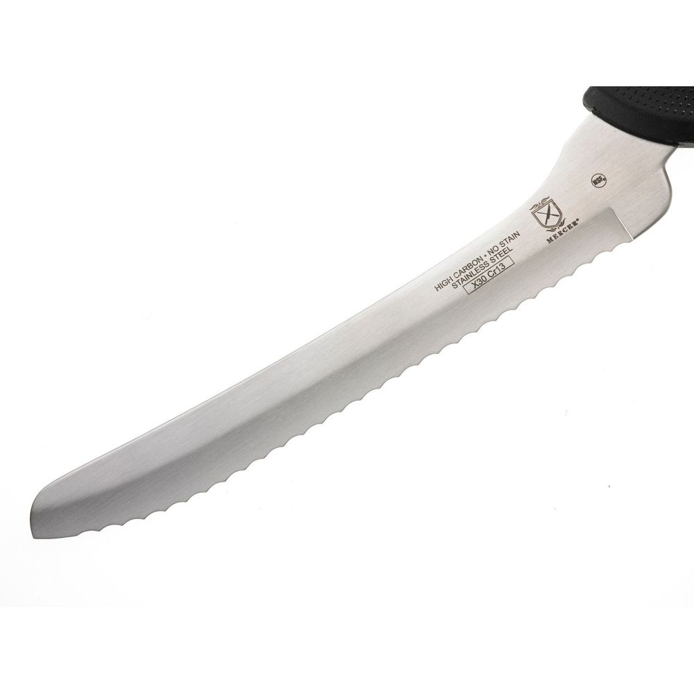 Mercer Culinary Black Serrated Bread Knife, 8 Inch