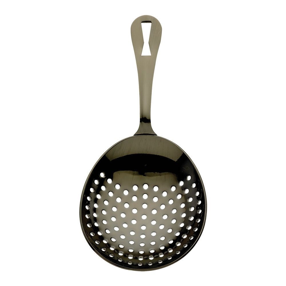 Barfly Gun Metal Black Julep Strainer, 6 1/2 Inch Overall Length