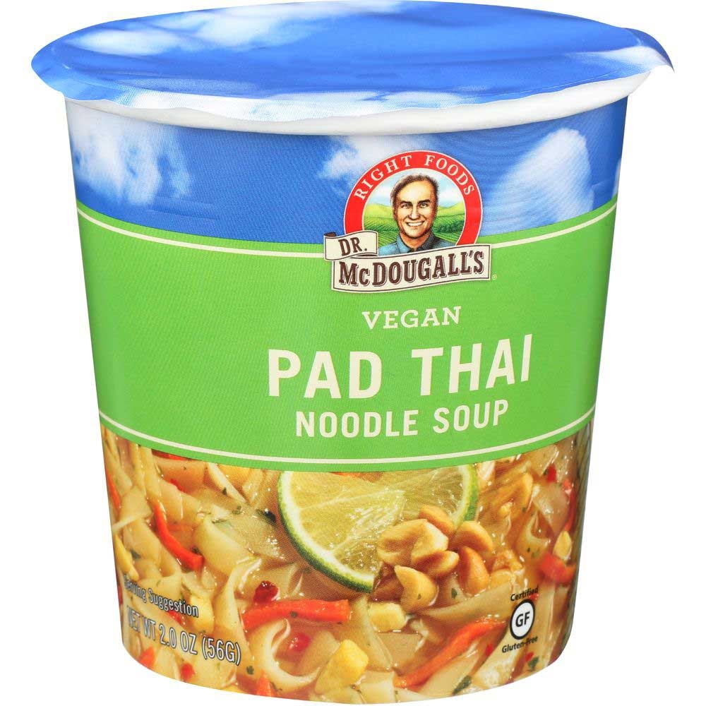 Dr. Mcdougall's Right Foods Pad Thai Noodle Big Cup Soup, 2 Ounce -- 6 Per Case