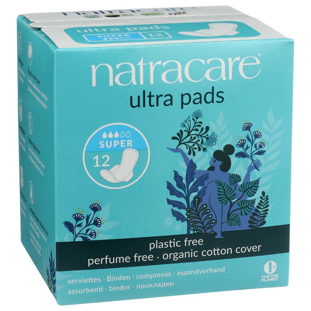 Natracare Super Ultra Pad With Wings, 12 Count -- 3 Per Case