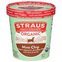 Straus Family Creamery Organic Mint Chocolate Chip Ice Cream, 1 Pint -- 8 per case