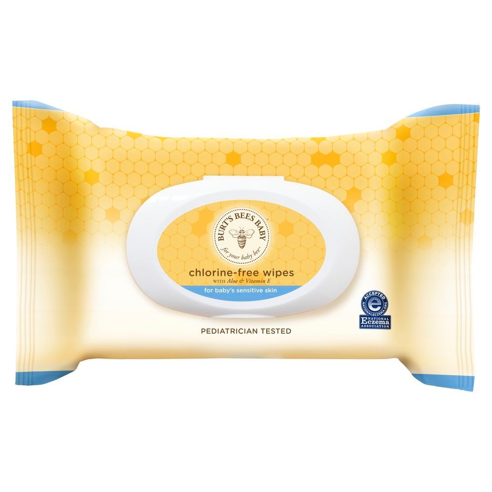 Burts Bees Unscented Baby Wipes with Aloe and Vitamin E for Sensitive Skin, 71 count