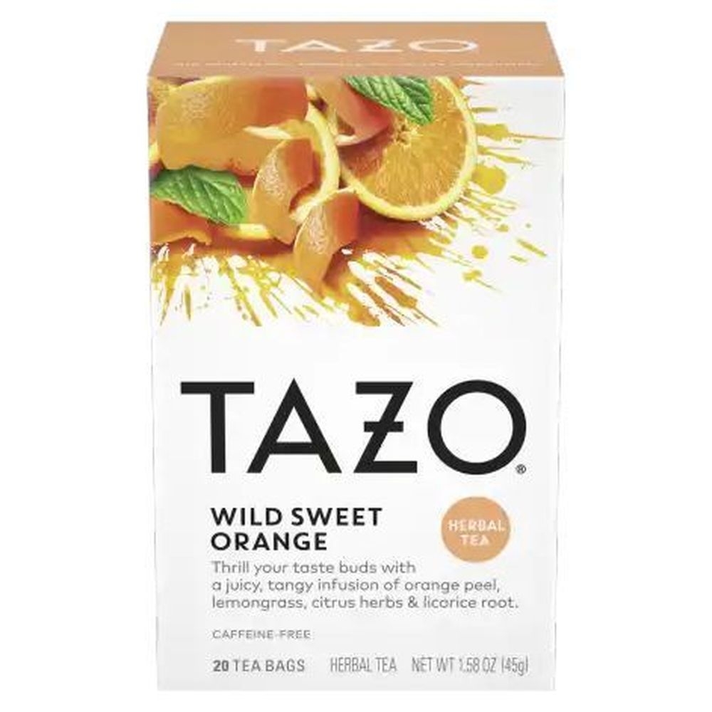 Tazo Wild Sweet Orange Herbal Tea, 20 tea bags
