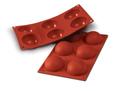 Silikomart SiliconFlex Alimentary Silicone 5 Cavities Half-Sphere Mold, 3.15 inch x 1.57 inch Height Cavity