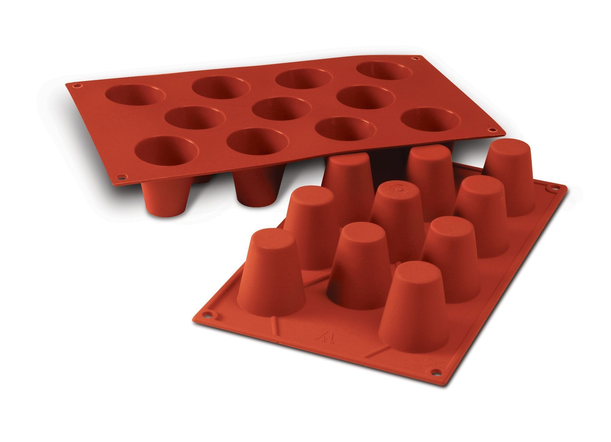 Silikomart Baba Siliconflex Alimentary Silicone 15 Cavities Mold, 1.38 Inch Diameter X 1.5 Inch Height Cavity