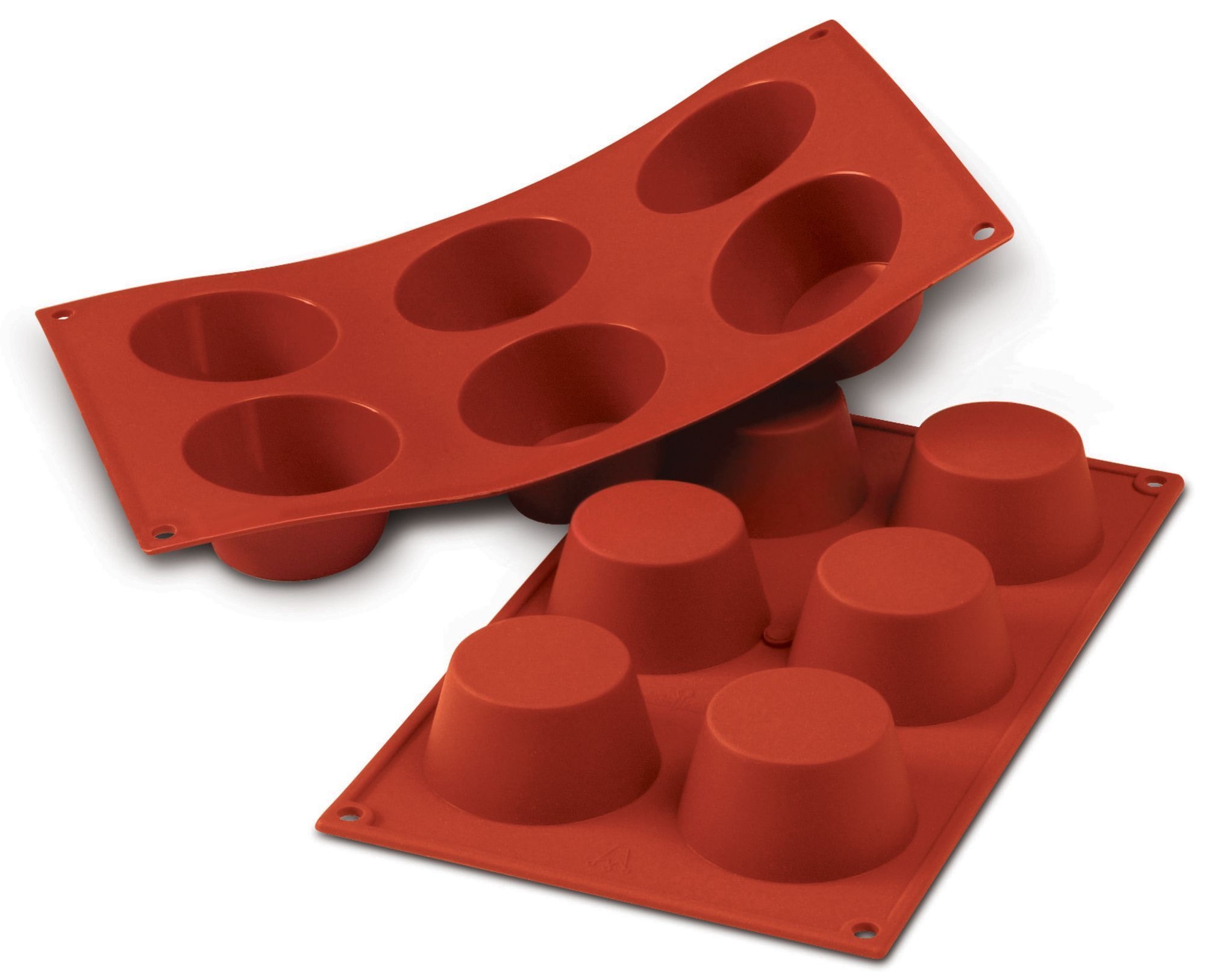 Silikomart SiliconFlex Alimentary Silicone 11 Cavities Muffin Mold, 2.01 inch x 1.1 inch Height Cavity