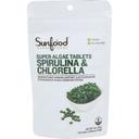 Sunfood Spirulina and Chlorella Tablet, 2 Ounce