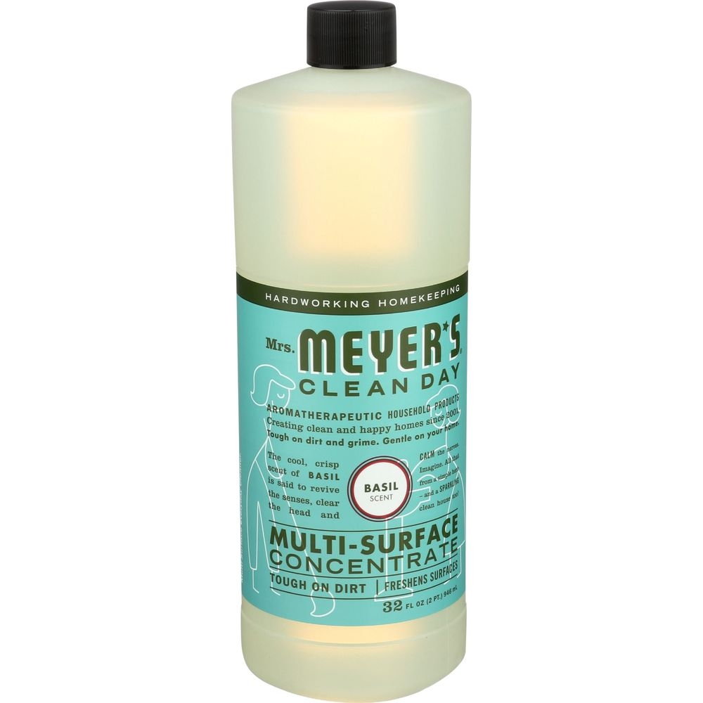 Mrs Meyers Basil Scent Basil Multi Surface Cleaner Concentrate, 32 Ounce -- 6 per case