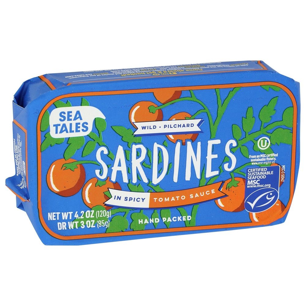 Sea Tales Wild Sardines In Spicy Tomato Sauce, 4.2 Ounce -- 12 per case