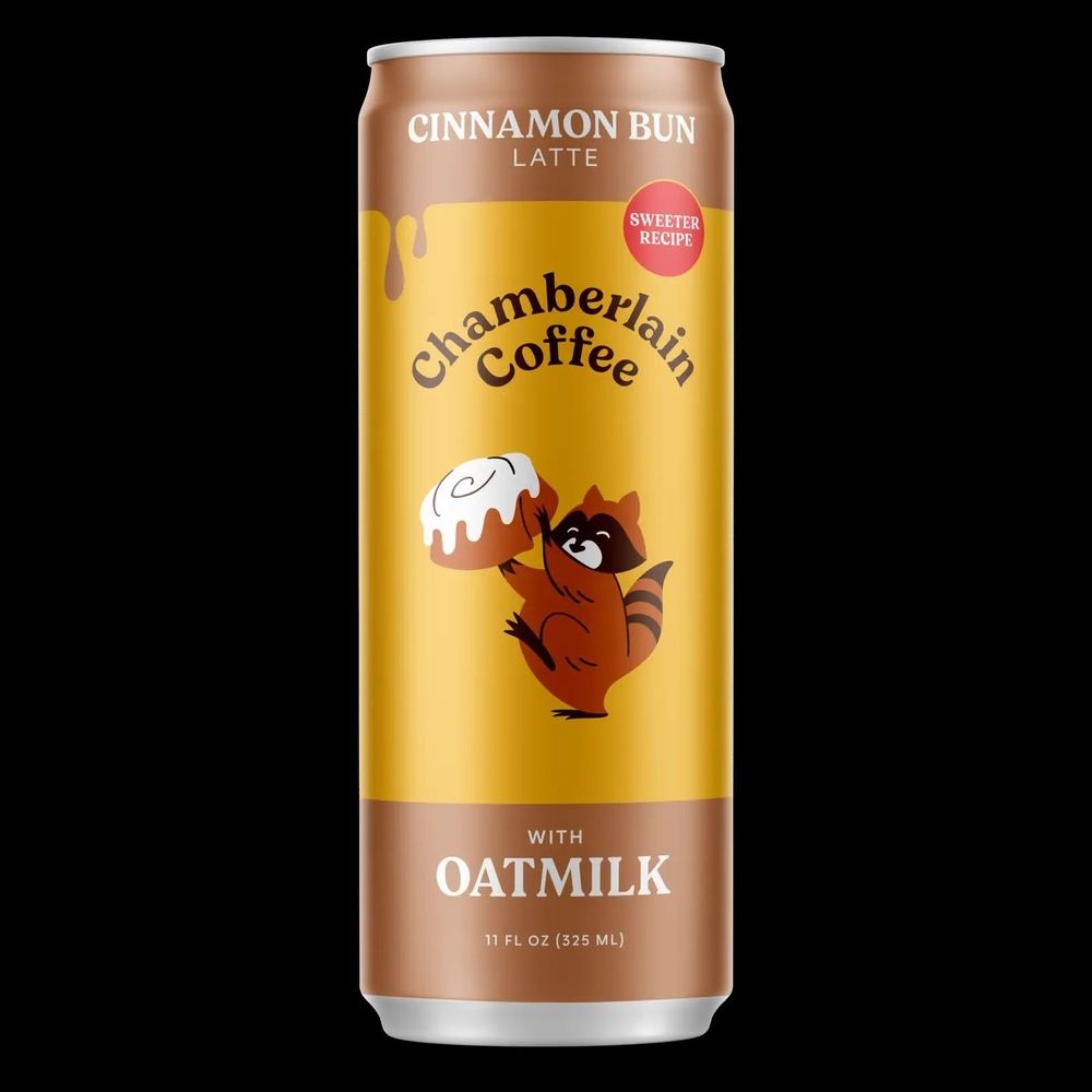 Chamberlain Oatmilk Cinnamon Bun Latte Coffee, 11 Fluid Ounce -- 12 per case