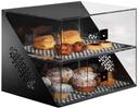 Rosseto Mosaic Wide Two Drawer Black Matte Bakery Case, 17.63 x 12.75 x 12.5 inch