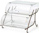 Rosseto Two Tier Bakery Case with Bronze Wire Stand, 15.75 x 17.75 x 13.25 inch