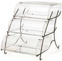 Rosseto Three Tier Bakery Case with Bronze Wire Stand, 15.75 x 21.9 x 19.25 inch