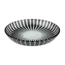Rosseto Kalderon Stelo Black 14 inch Round Shallow Handmade Glass Bowl, set of 2