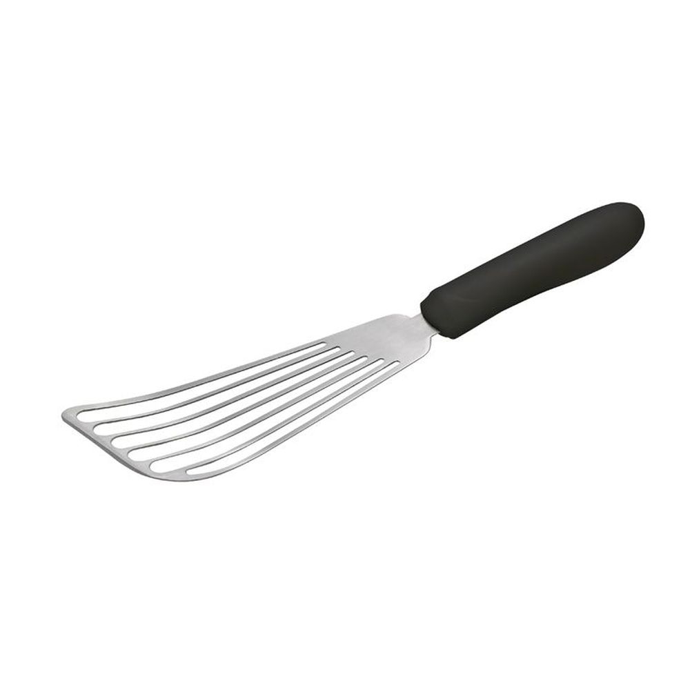 Winco Tkp-60 Stainless Steel Blade Fish Spatula With Black Polypropylene Handle, 6-3/4 X 3-1/4 Inch