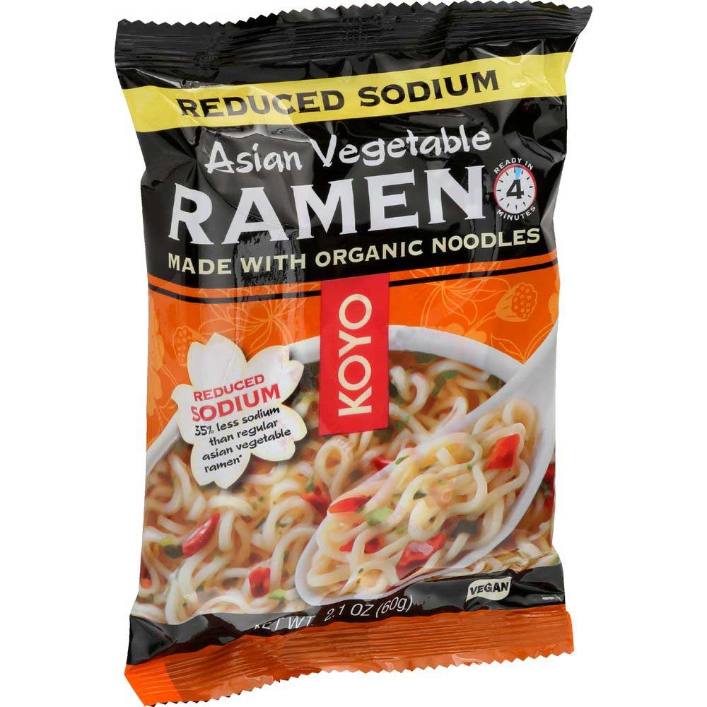 Koyo Foods Organic Asian Vegetable Ramen Noodles, 2.1 Ounce -- 12 per case.