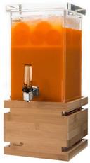 Rosseto Square Beverage Dispenser with Bamboo Base, 1 Gallon
