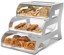Rosseto Three Tier Bakery Case with Stainless Steel Frame, 15.4 x 23.5 x 15.75 inch