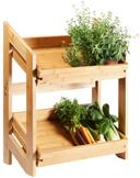 Rosseto Natura Bamboo Bread Stand with 2 Bamboo Tray, 21.1 x 13.5 x 27.75 inch