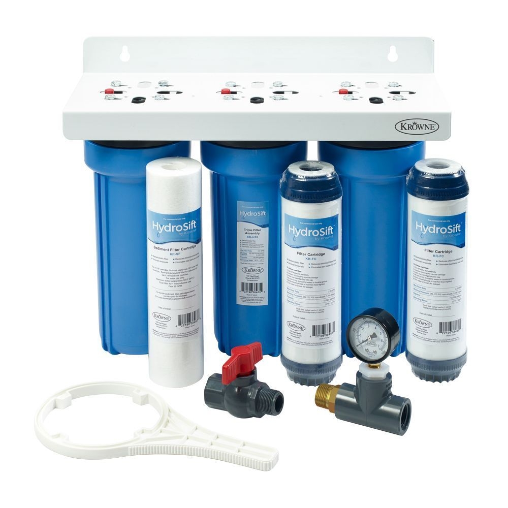 Krowne Hydrosift Triple Water Filter Assembly Kit