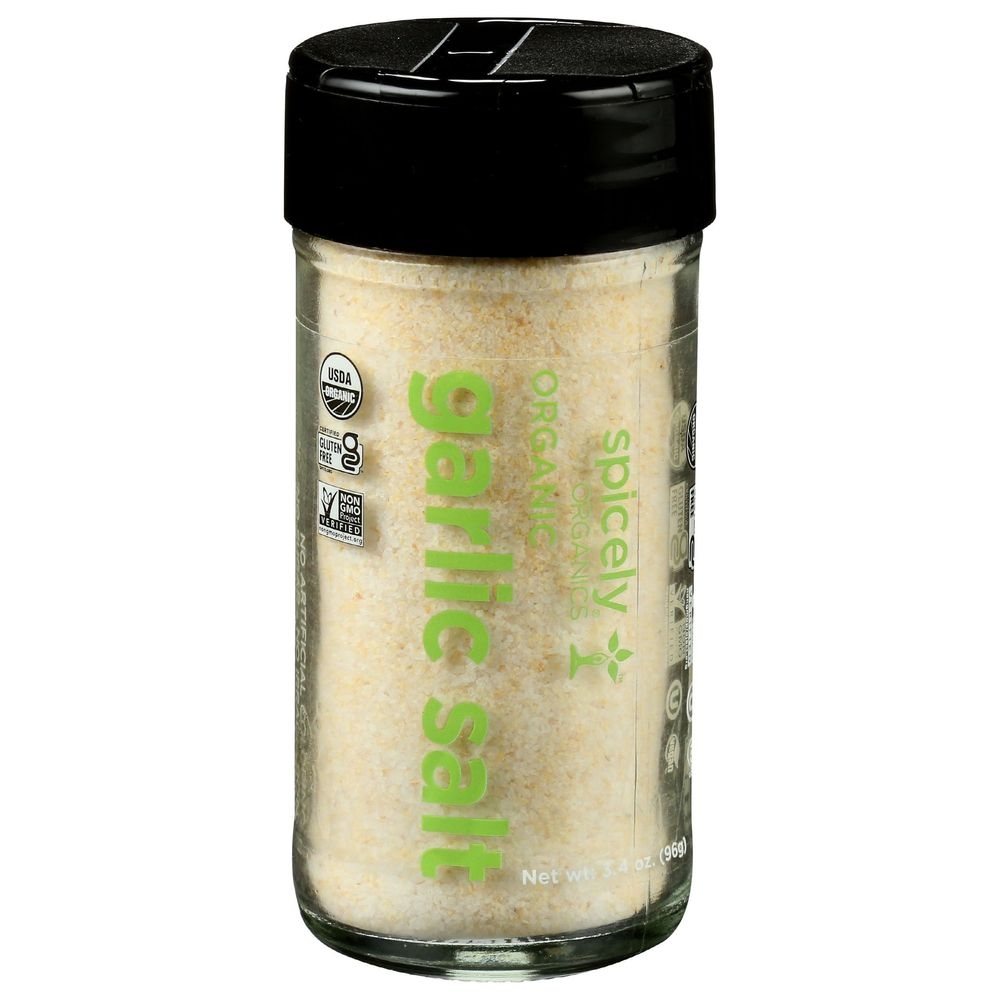 Spicely Organics Garlic Salt Seasoning, 3.4 Ounce Jar -- 3 per case