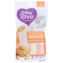 Paw Love Peanut Butter Stuffed Beef Bone Dog Chews -- 6 per case