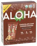 Aloha Organic Chocolate Chip Cookie Dough Protein Bar, 5 count -- 6 per case