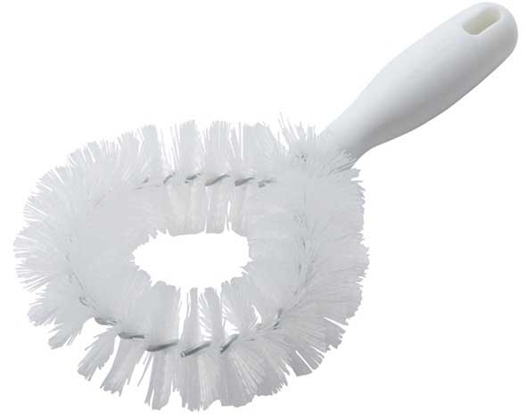 Winco White Firm Bristles Vegetable Cleaning Brush With Plastic Handle, 9 1/4 X 4 3/4 Inch -- 48 Per Case