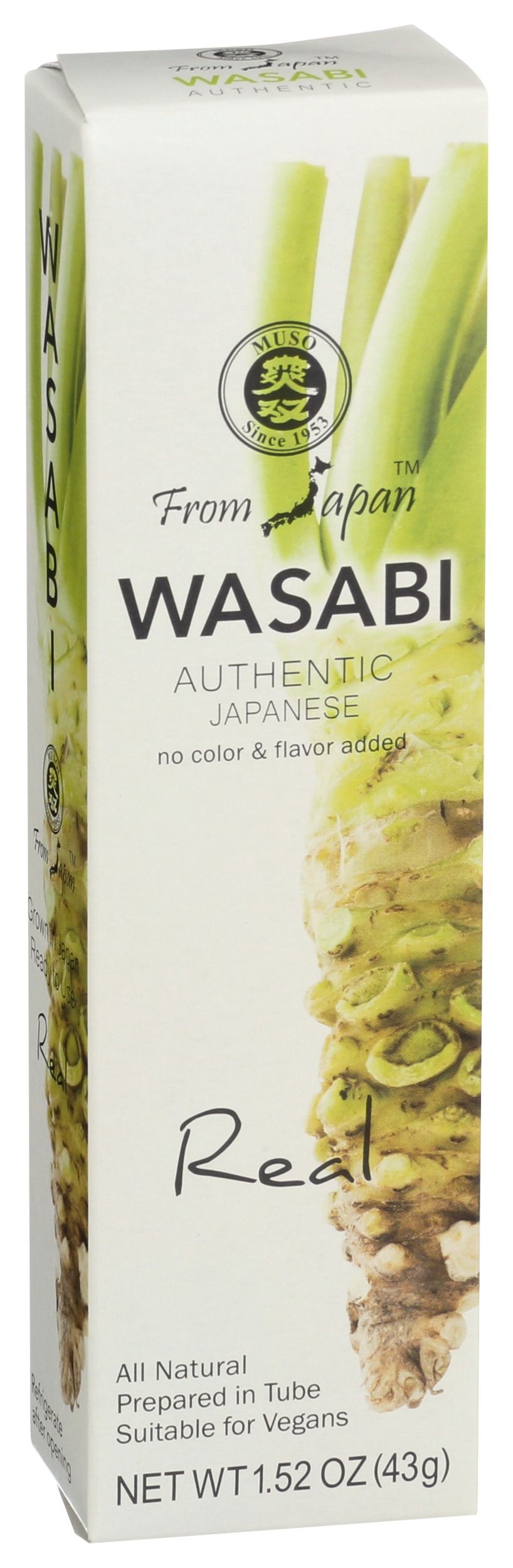 Muso From Japan Real Wasabi, 1.52 Ounce -- 10 Per Case