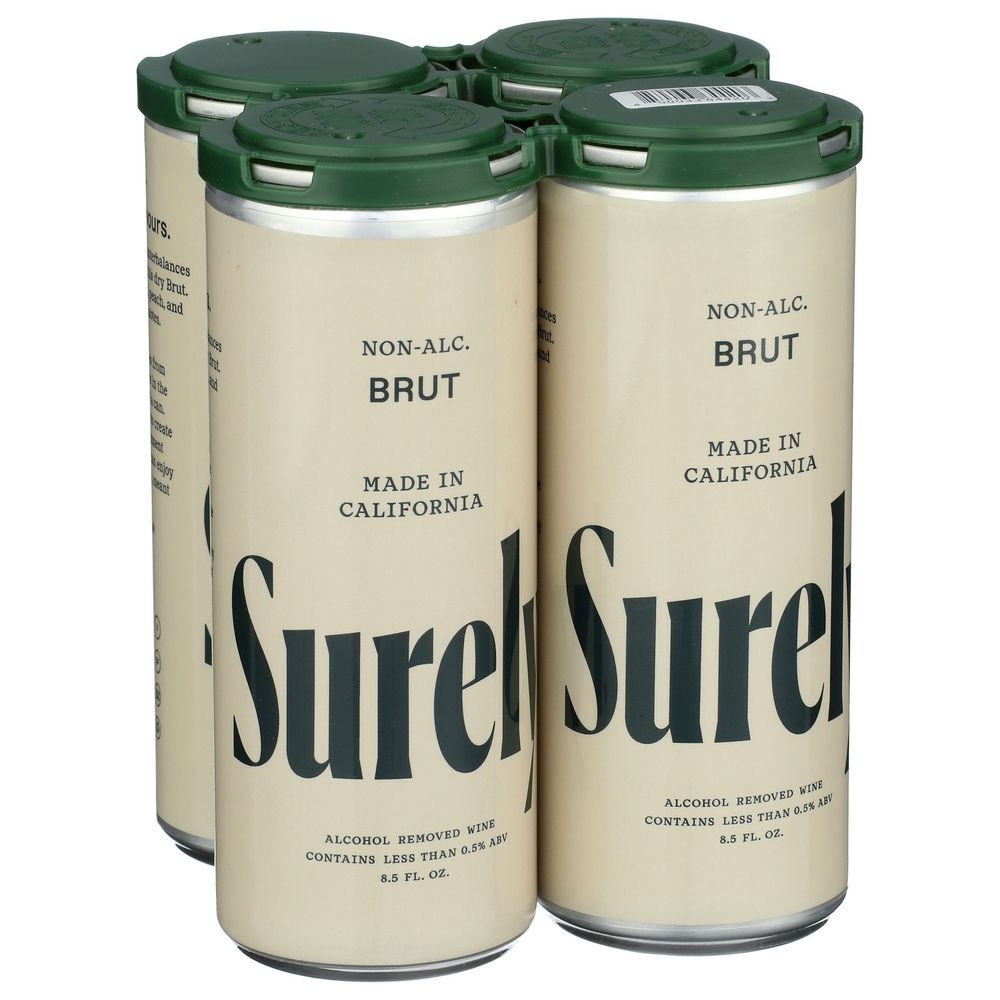 Surely Non Alcoholic Sparkling Brut, 34 Fluid Ounce -- 6 Per Case