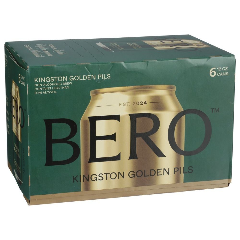 Bero Brewing Kingston Golden Pils Non Alcoholic Beer, 72 Fluid Ounce -- 4 Per Case