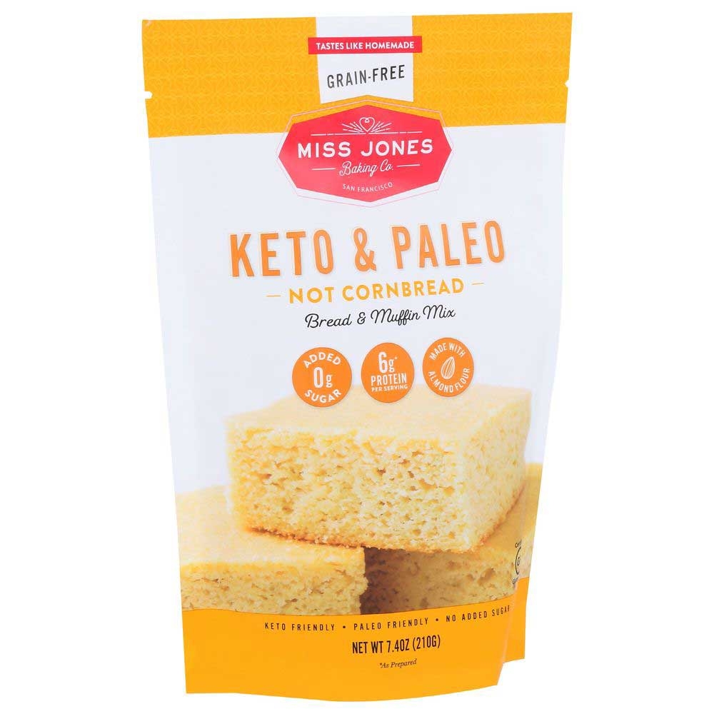 Miss Jones Baking Co. Gluten Free Keto Cornbread Mix, 7.4 Ounce -- 6 Per Case