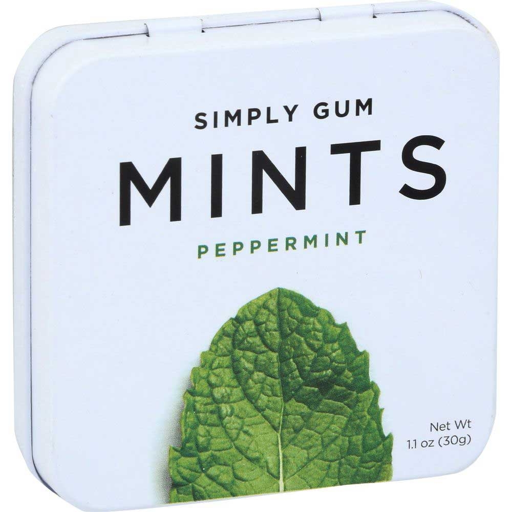 Simply Gum Peppermints Mints, 30 Count -- 6 Per Case
