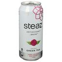 Steaz Antioxidant Brew Organic Zero Calorie Raspberry Iced Green Tea, 16 Fluid Ounce -- 12 per case