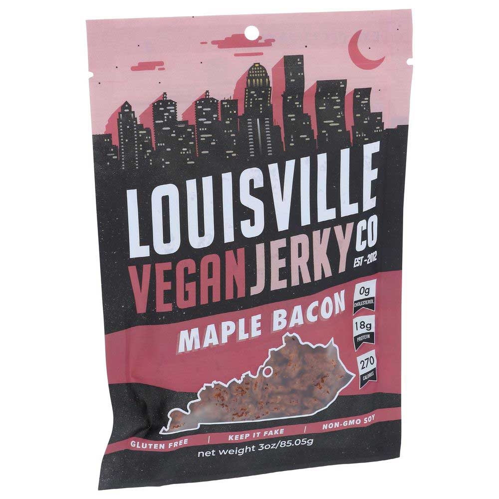 Louisville Vegan Jerky Maple Bacon, 3 Ounce -- 10 per case