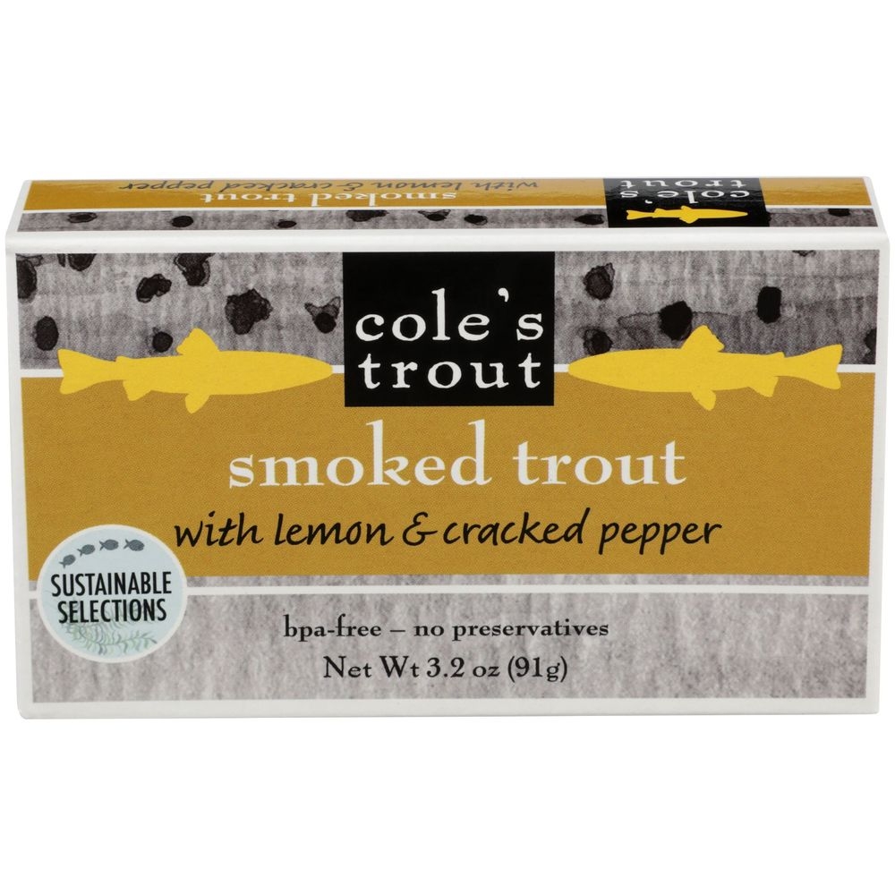 Coles Smoked Trout with Lemon and Cracked Pepper, 3.2 Ounce -- 10 per case