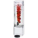 Cal-Mil Clear Square Acrylic Beverage Dispenser with Drip Tray and Infusion Chamber, 3 Gallon Capacity