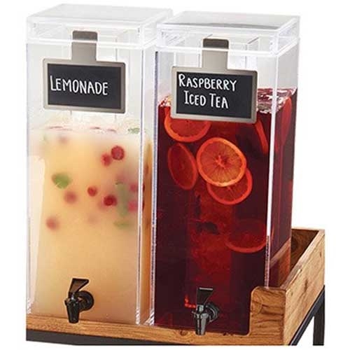 Cal-mil Clear Acrylic 3 Gallon Beverage Dispenser With Infusion Chamber, 9.875 X 11 X 18.25 Inch