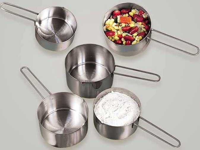 American Metalcraft Stainless Steel Wire Short Handle Measuring Cup Set, Set Of 4