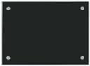 Aarco Pure Black Glass Markerboard, 18 x 24 inch
